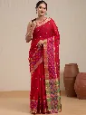 Vervee Couture Purple Silk Blend Saree | Eka