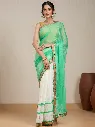 Vervee Couture Mint Green Silk Blend Saree | Eka