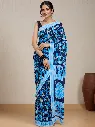 Vervee Couture Sky Blue Silk Blend Saree | Eka