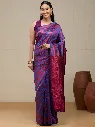 Vervee Couture Purple Banarasi Silk Saree