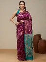 Vervee Couture Royal Purple Banarasi Silk Saree | Aavya