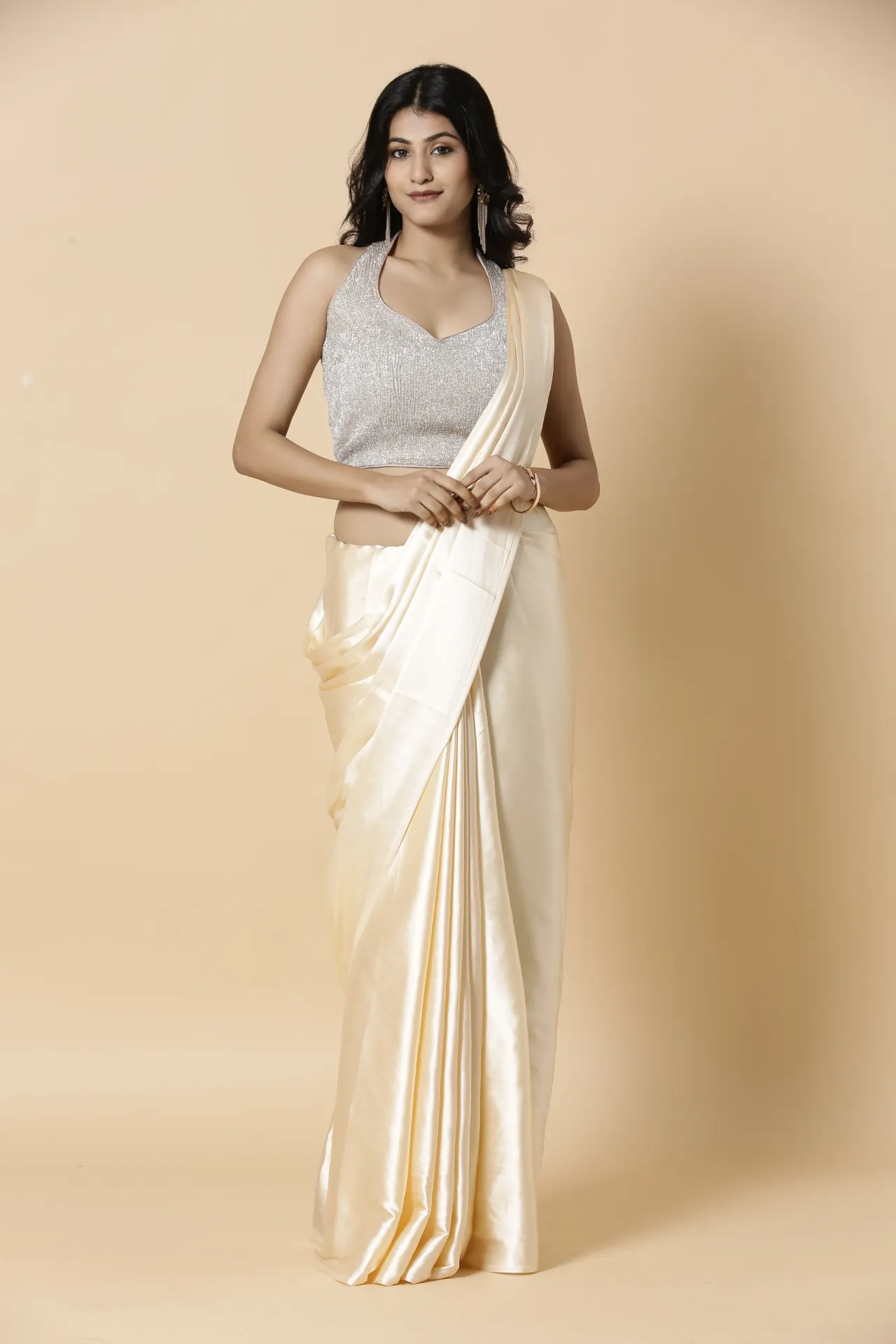 Vervee Couture Soft Pastel Yellow Designer Saree | Aakriti