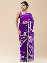 Vervee Couture Mauve Purple Poly Net Saree | Barhin