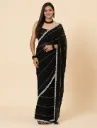 Vervee Couture Black Georgette Saree | Aira