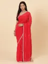 Vervee Couture Light Red Georgette Saree | Aira