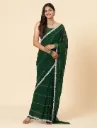 Vervee Couture Dark Green Georgette Saree | Aira